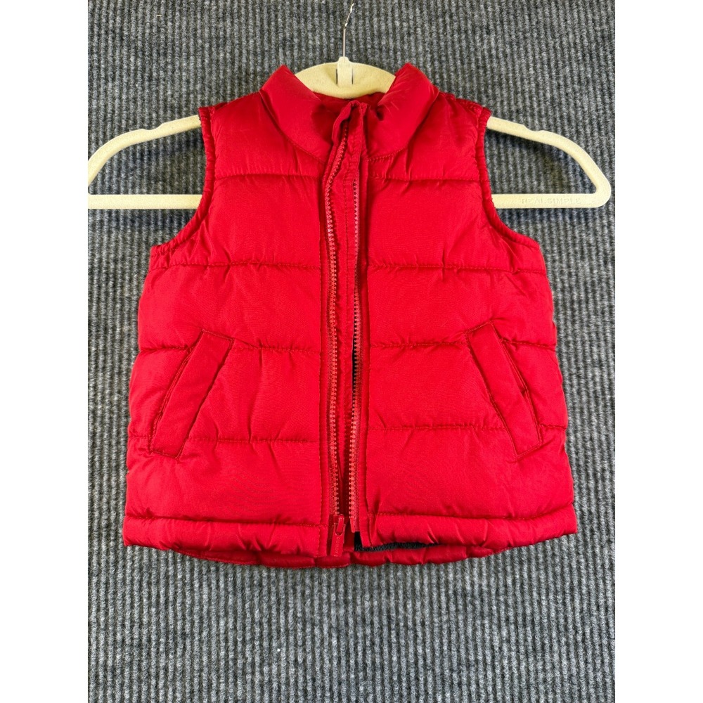 Old Navy Toddler Boys/Unisex 2T Red Puffer Vest Sleeveless Jacket